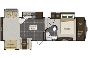 Pre-owned 2015 Keystone RV Alpine 3536RE Fifth Wheel